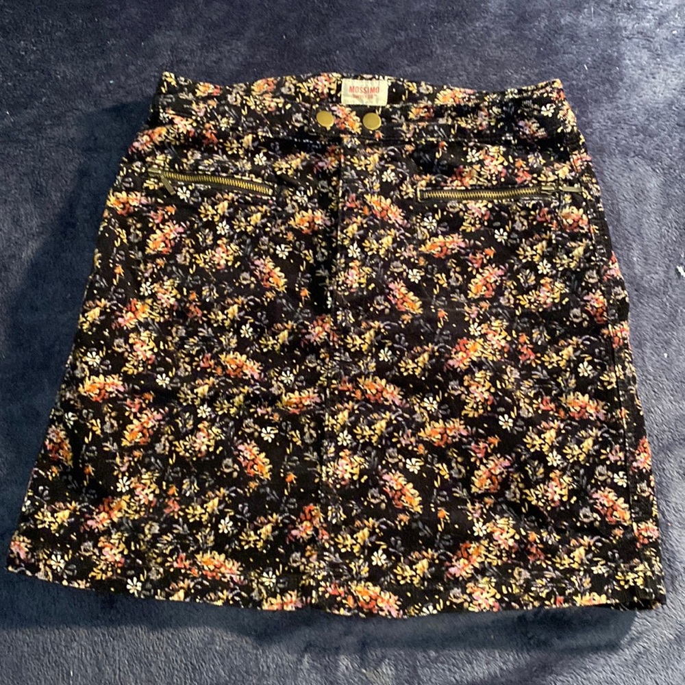 floral corduroy skirt